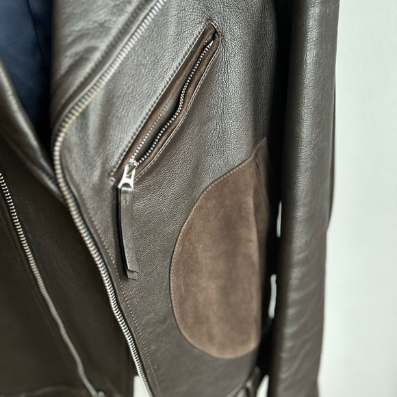 Club Monaco brown leather jacket in good condition - Picture 7 of 10